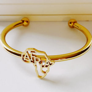 Gold Stainless Steel AFRICA Bracelets