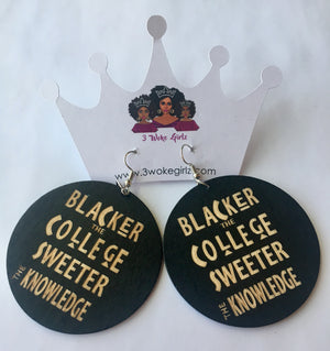 Blacker the College Earrings - 3 Woke Girlz