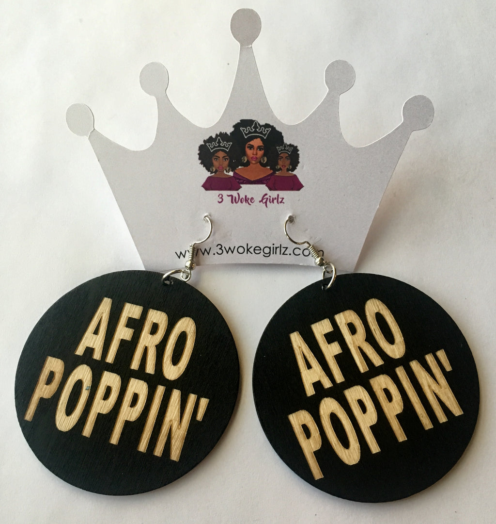 Afro Poppin’ Earrings - 3 Woke Girlz
