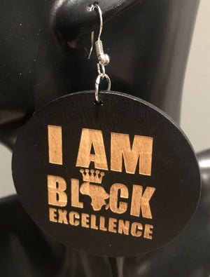 I Am Black Excellence Earrings - 3 Woke Girlz