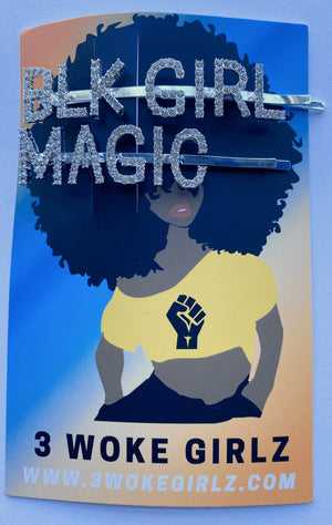 Black Girl Magic Rhinestones Hairpin Set - 3 Woke Girlz