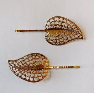 Gold Leaf Hairpin Set