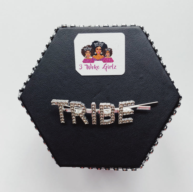TRIBE Rhinestone Word Hairpin Hair Clip - 3 Woke Girlz