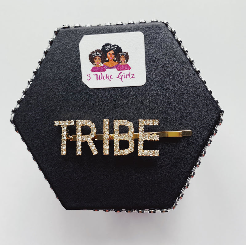 TRIBE Rhinestone Word Hairpin Hair Clip - 3 Woke Girlz