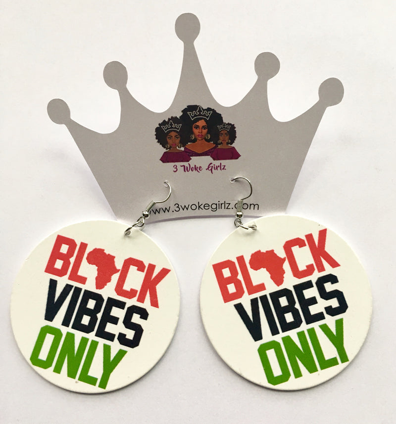 Black Vibes Only Map Earrings - 3 Woke Girlz