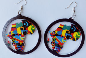 Africa Map Earrings - 3 Woke Girlz