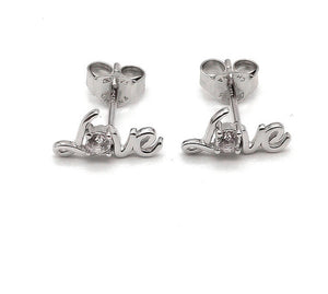 Love Sterling Silver Stud/Minimalist Earrings - 3 Woke Girlz